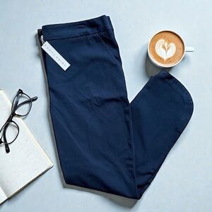 NWT TRINA TURK navy blue tulip hem cropped pants size 12 new with tags